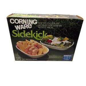 Vintage NEW CorningWare Sidekick Set Of Two Side Dishes P-140 Durable Versatile